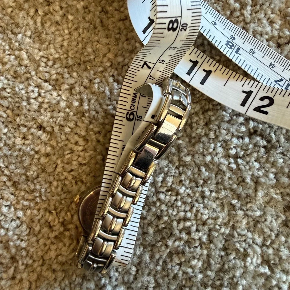 Timex Carriage Indiglo Water Resistant Silver Watch with White Face